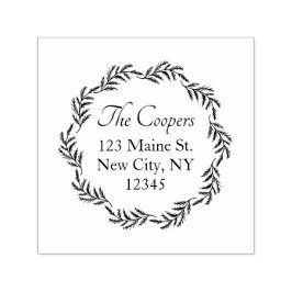 スクリプエレガントトファミリー名ホリデー差出人住所 セルフインキングスタンプ