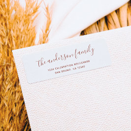 スクリプエレガントトファミリー名ホリデー差出人住所 ラベル