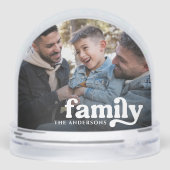スクリプエレガントトファミリー名&2枚の写真雪の球体 (裏面)