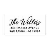 スクリプエレガントトファミリ名とタイポグラフィアドレス ラバースタンプ (インプリント)