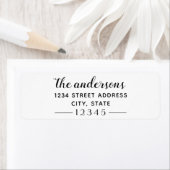 スクリプエレガントトファミリ名のカスタム差出人住所 ラベル (インサイチュ)