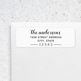 スクリプエレガントトファミリ名のカスタム差出人住所 ラベル