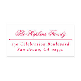 スクリプエレガントトファミリ名のクラシック差出人住所 セルフインキングスタンプ