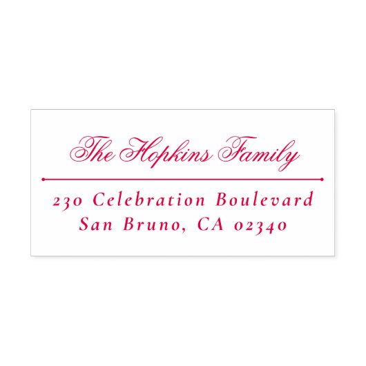 スクリプエレガントトファミリ名のクラシック差出人住所 セルフインキングスタンプ (デザイン)