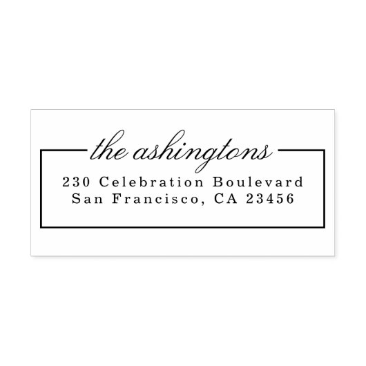 スクリプエレガントトファミリ名ヴィンテージ差出人住所 セルフインキングスタンプ (デザイン)