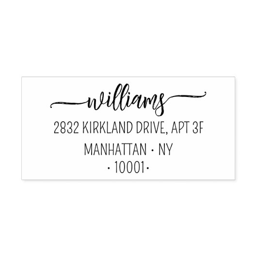 スクリプエレガントトファミリ名差出人住所 セルフインキングスタンプ (デザイン)