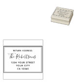 スクリプエレガントトファミリ名差出人住所 ラバースタンプ (押印)