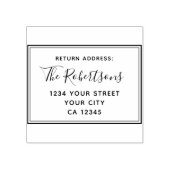 スクリプエレガントトファミリ名差出人住所 ラバースタンプ (インプリント)