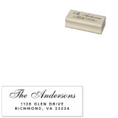 スクリプエレガントトファミリ名差出人住所 ラバースタンプ (押印)