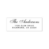 スクリプエレガントトファミリ名差出人住所 ラバースタンプ (インプリント)