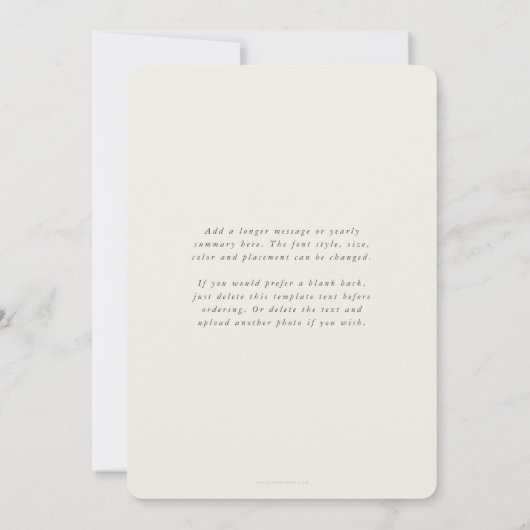 スクリプエレガントトフォント結婚した+メリー写真 シーズンカード (裏面)