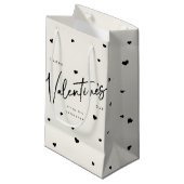 スクリプエレガントトフォント+ハートバレンタインデー スモールペーパーバッグ (正面アングル)