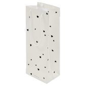 スクリプエレガントトフォント+ハートバレンタインデー ワインギフトバッグ (裏面アングル)