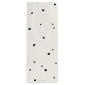 スクリプエレガントトフォント+ハートバレンタインデー ワインギフトバッグ (裏面)