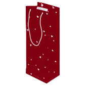 スクリプエレガントトフォント+ハートバレンタインデー ワインギフトバッグ (裏面アングル)