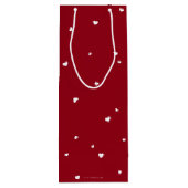 スクリプエレガントトフォント+ハートバレンタインデー ワインギフトバッグ (裏面)