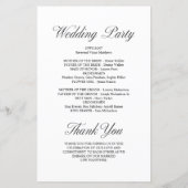 スクリプエレガントトフォーマルホワイト結婚式 プログラム (裏面)