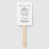 スクリプエレガントトフォーマルホワイト結婚式 プログラム ハンドファン (裏面)