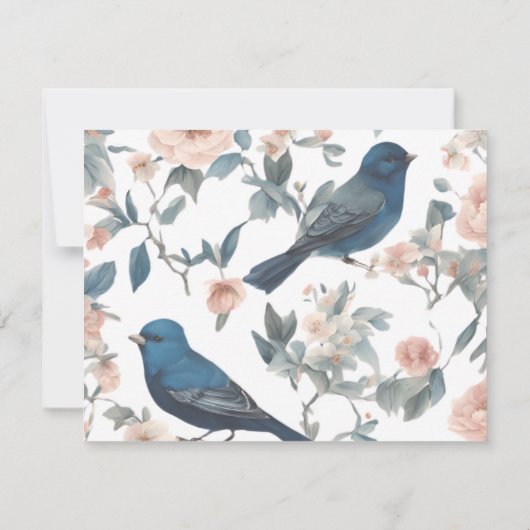 スクリプエレガントトフランスのフローラカップル文房具 ノートカード (裏面)