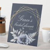 スクリプエレガントトフローラダスティブルーブライダルシャワー 台座サイン (インサイチュ)