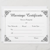 スクリプエレガントトフローラ縁ど婚姻証明書 (正面)