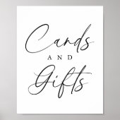 スクリプエレガントトブライダルシャワーカードとギフト ポスター (正面)