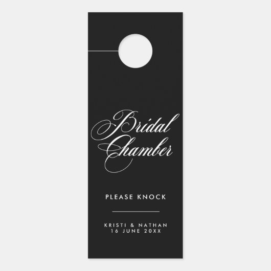 スクリプエレガントトブライダルチ結婚ャンバのドアの標識 ドアノブサイン (正面)