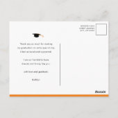 スクリプエレガントトブラック4写真卒業ありがとう ポストカード (裏面)