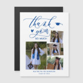 スクリプエレガントトブルー4写真卒業ありがとう (正面/裏面)