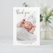 スクリプエレガントトベビーありがとうお誕生発表 招待状 (スタンド正面)