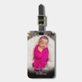 スクリプエレガントトベビー写真 ラゲッジタグ (正面縦)