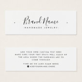 スクリプエレガントトミニマルスタッドイヤリング表示カード (正面&裏面)