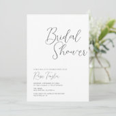 スクリプエレガントトミニマルブライダルシャワー 招待状 (スタンド正面)