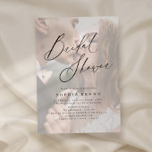 スクリプエレガントトミニマル写真ブライダルシャワー 招待状