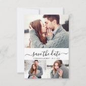 スクリプエレガントトミニマル3 Photo Collage結婚's セーブザデート (正面)