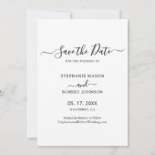 スクリプエレガントトミニマル3 Photo Collage結婚's セーブザデート (裏面)