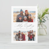 スクリプエレガントトメリーすべて3 Photo Christmas シーズンカード (スタンド正面)