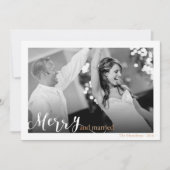 スクリプエレガントトメリーと写真の結婚したクリスマス シーズンカード (正面)