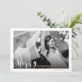 スクリプエレガントトメリーと写真の結婚したクリスマス シーズンカード (スタンド正面)