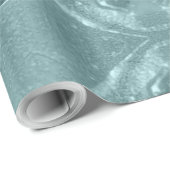 スクリプエレガントトメリークリスマスターコイズ ラッピングペーパー (ロールコーナー)