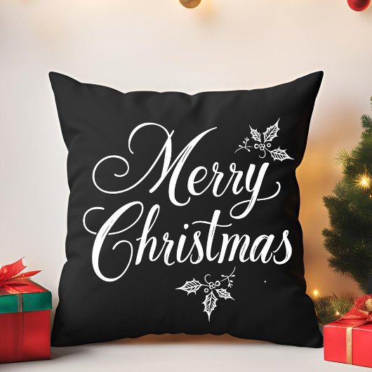 スクリプエレガントトメリークリスマスモダン装飾用クッション クッション