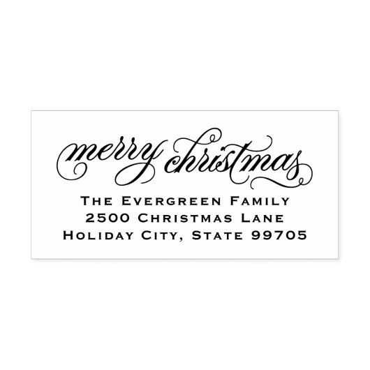 スクリプエレガントトメリークリスマス差出人住所 セルフインキングスタンプ (デザイン)