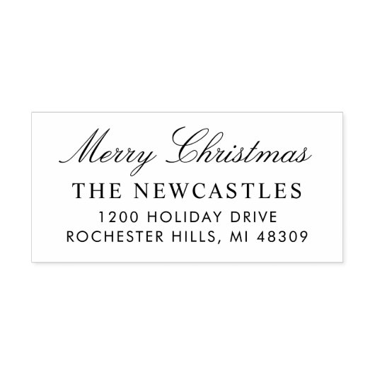 スクリプエレガントトメリークリスマス差出人住所 セルフインキングスタンプ (デザイン)
