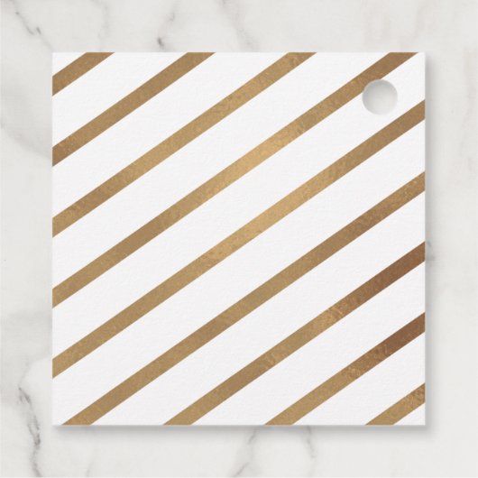 スクリプエレガントトメリークリスマス金ゴールドスターホワイト フェイバータグ (裏面)