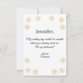 スクリプエレガントトモダンイラストレーション花嫁 招待状 (裏面)