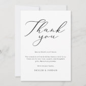 スクリプエレガントトモダンウェディング受付テーブル サンキューカード (正面)