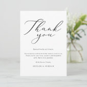 スクリプエレガントトモダンウェディング受付テーブル サンキューカード (スタンド正面)