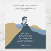 スクリプエレガントトモダンカスタムの色 ワインラベル (シングルラベル)