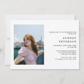 スクリプエレガントトモダンシンプル2写真卒業 サンキューカード (裏面)