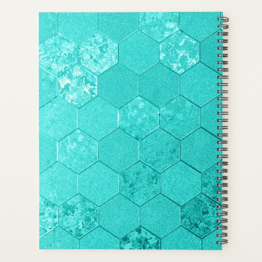 スクリプエレガントトモダンティール(緑がかった色)タイルテクスチャ引用文 プランナー手帳 (裏面)